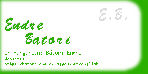 endre batori business card