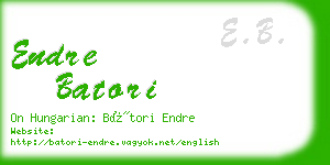 endre batori business card